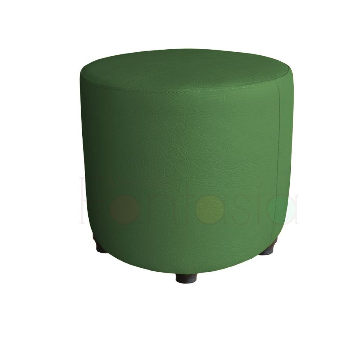 MUEBLES FANTASIA - Puff redondo Cuerotex Verde Oliva Muebles Fantasía