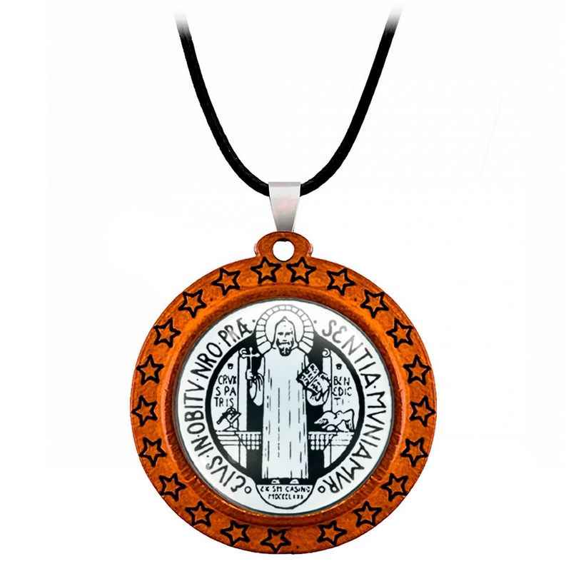 DAYOSHOP - Collar San Benito Proteccion Religion Unisex + Estuche