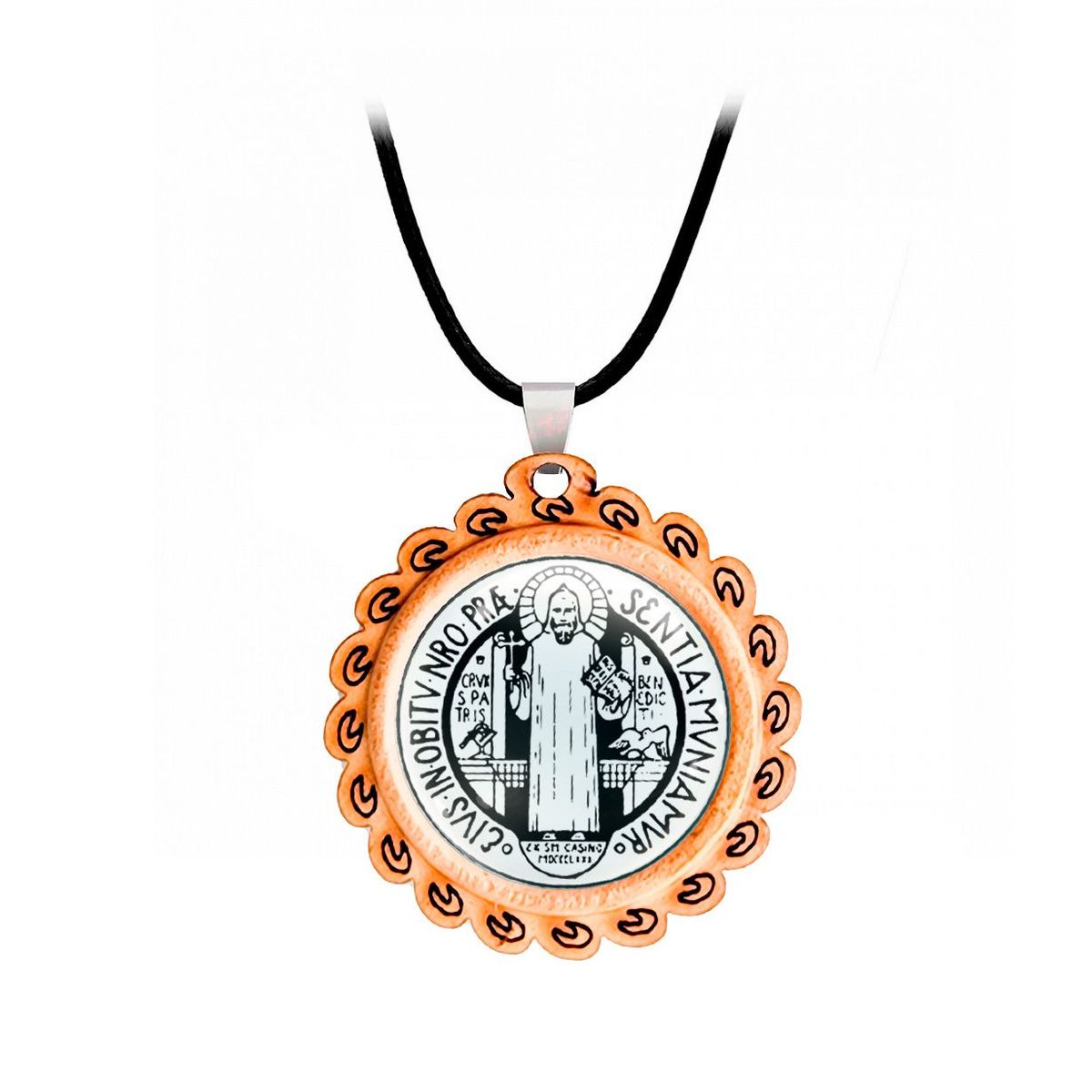 DAYOSHOP - Collar San Benito Proteccion Religion Unisex + Estuche