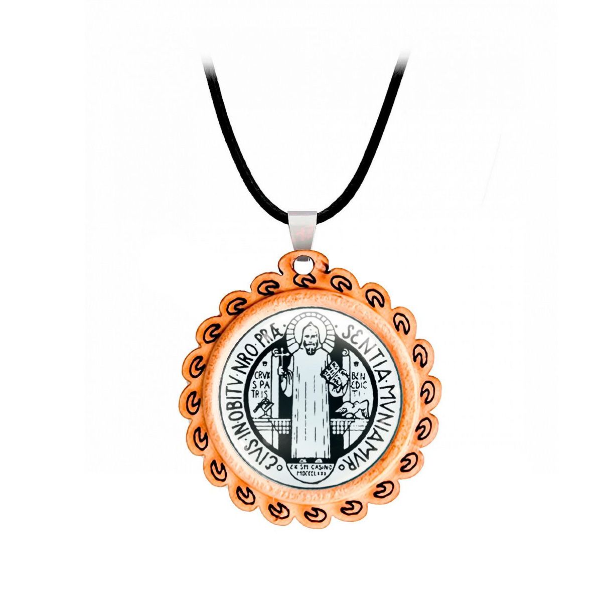 DAYOSHOP - Collar San Benito Proteccion Religion Unisex + Estuche