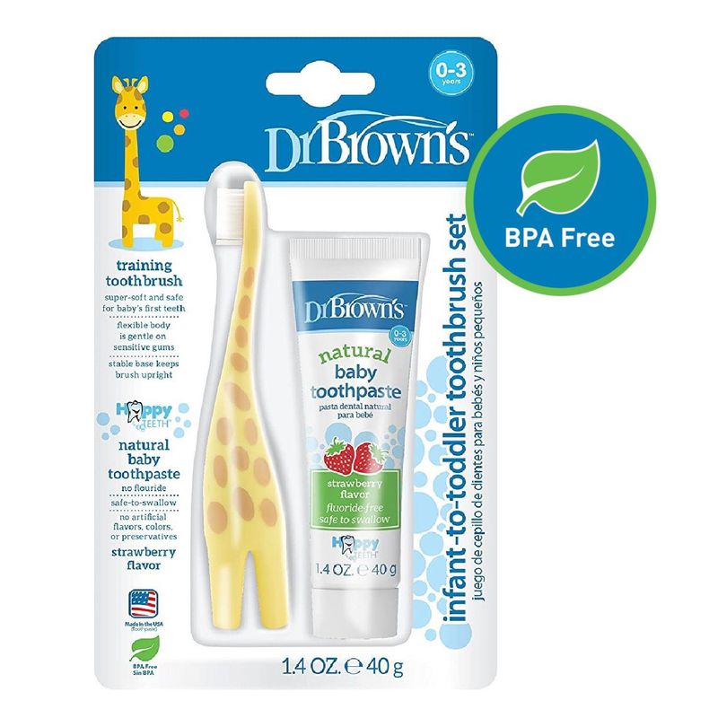 DR BROWNS - Crema+Cepillo de Dientes Dr Browns Para Bebe