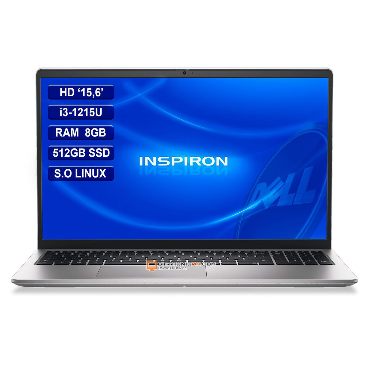 DELL - Portatil DELL 156 HD INTEL i3-1215U Ram 8GB 512GB SSD Silver.---_.