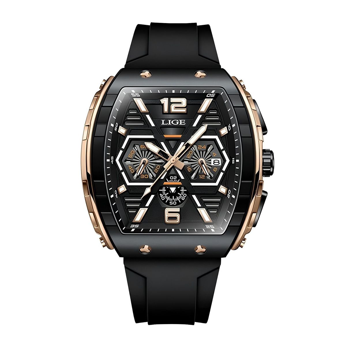 LIGE - Reloj Lige de Caballero Análogo Original  Resistente agua