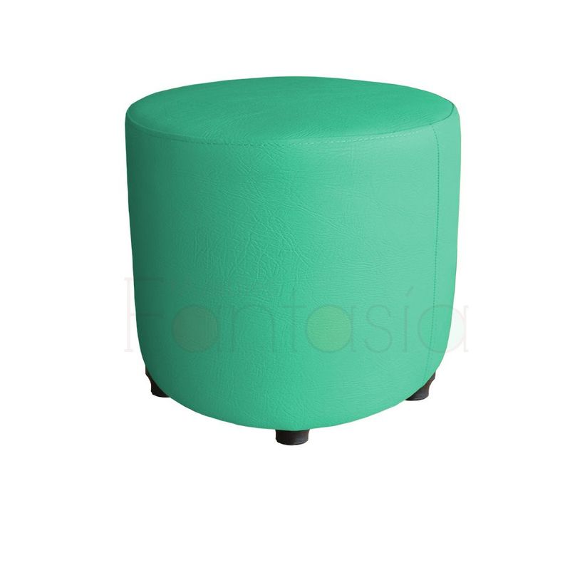 MUEBLES FANTASIA - Puff redondo Cuerotex Aguamarina Muebles Fantasía