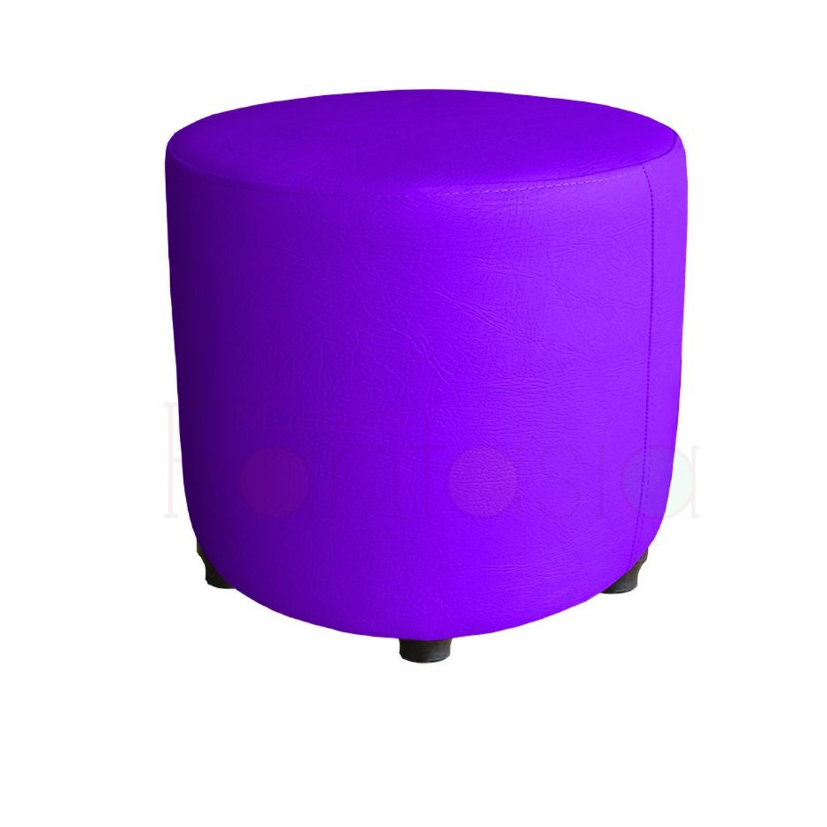 MUEBLES FANTASIA - Puff redondo Cuerotex Violeta Muebles Fantasía