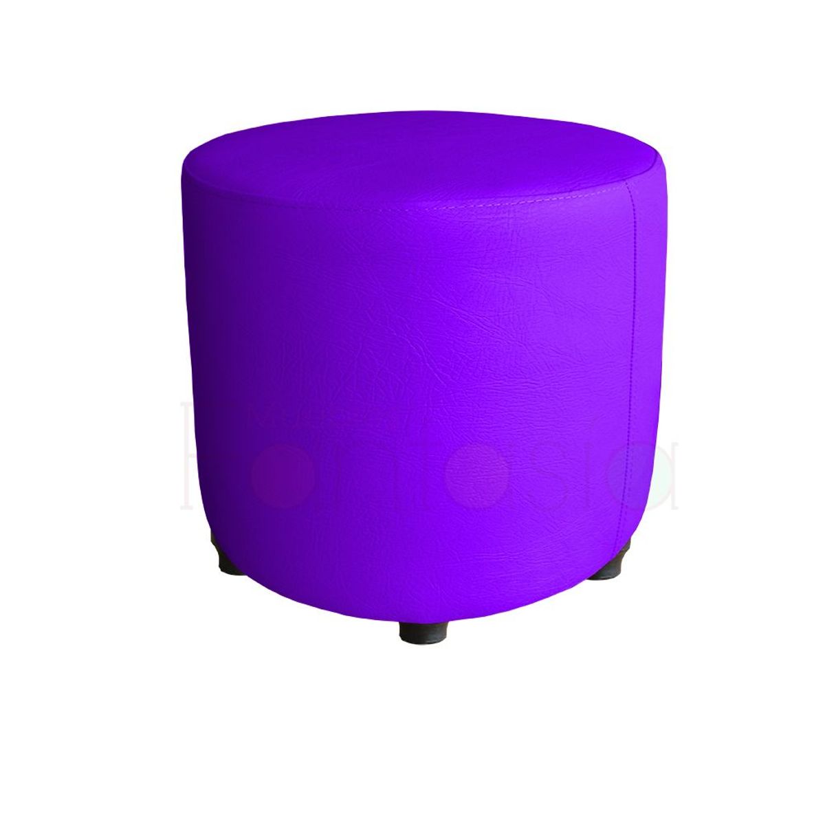 MUEBLES FANTASIA - Puff redondo Cuerotex Violeta Muebles Fantasía