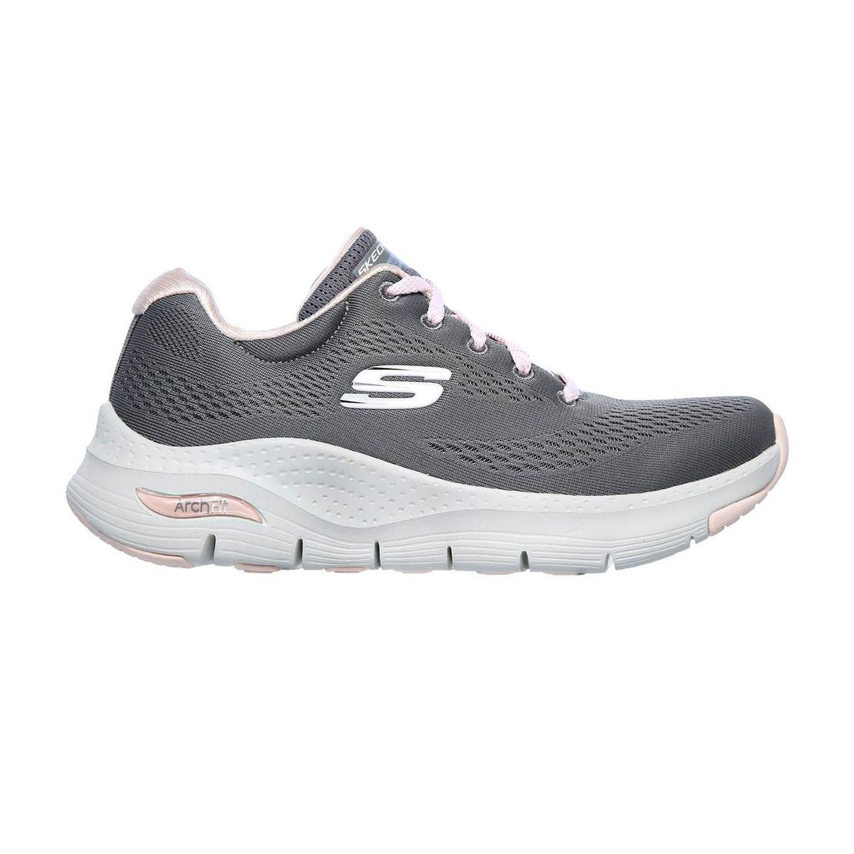 SKECHERS - TENIS SKECHERS GRIS PARA DAMA SK ARCH FIT GRAYPINK 149057GYPK