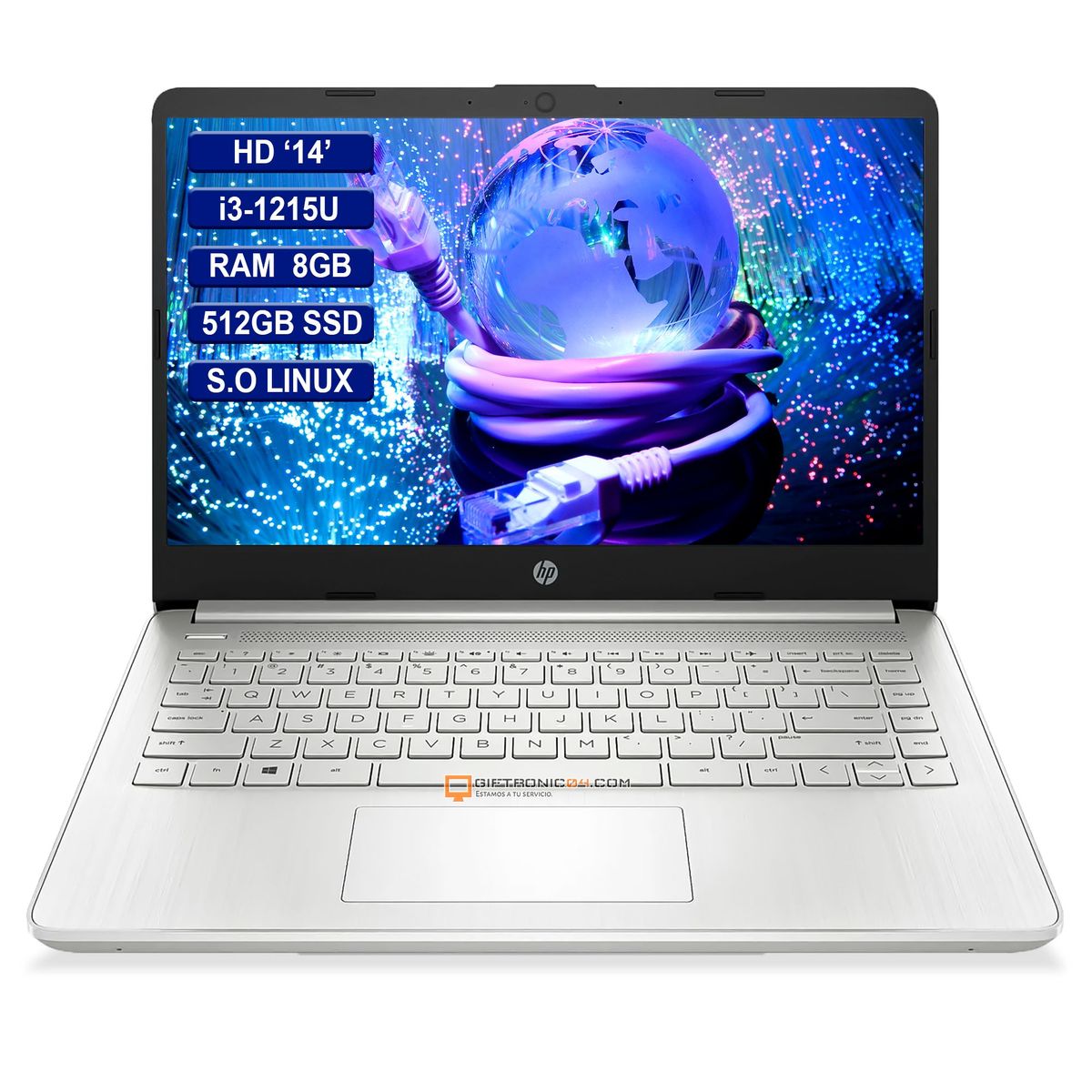 HP - Portatil HP 14HD INTEL i3-1215U Ram 8GB 512GB SSD Silver