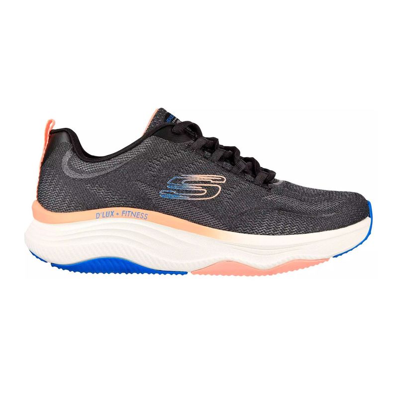 SKECHERS - TENIS SKECHERS NEGRO PARA DAMA SK D LUX FITNESS BLACK 149833BKMT