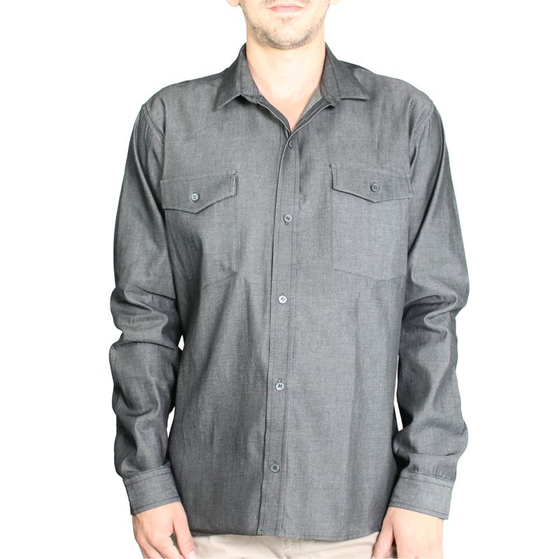 ARANZAZU - Camisa en dénim con bolsillos en pecho Aranzazu