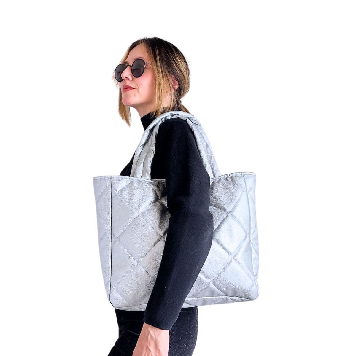 INCO - Bolso para Mujer Tote Bag Plata INCO 01