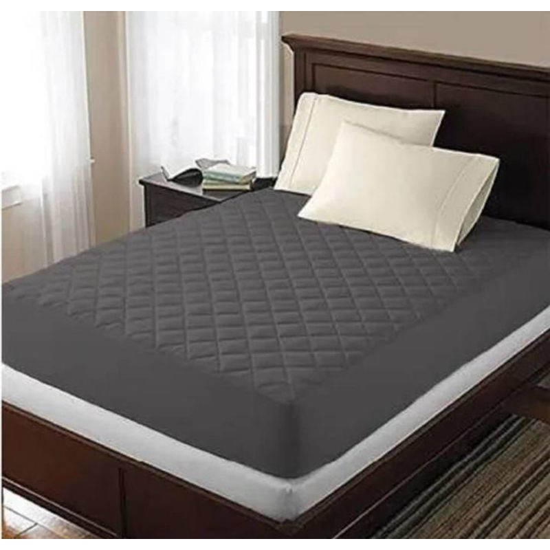SIRENITAS - Protector de colchón Ajustable acolchonado Cama Sencilla Gris