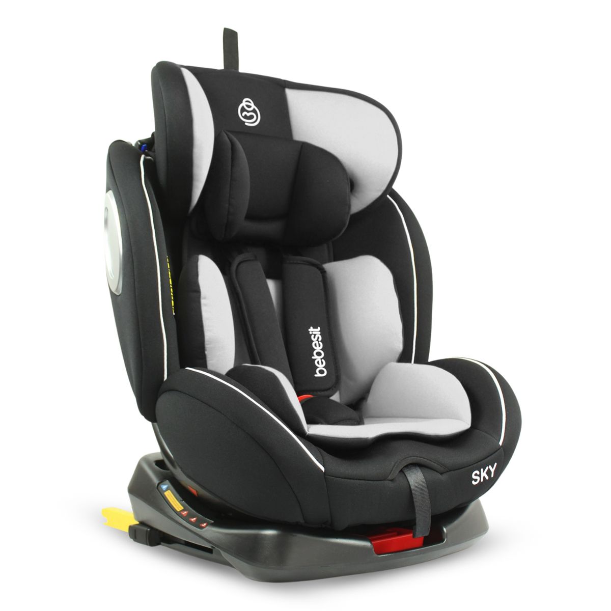 BEBESIT - Silla De Bebé Para Carro Sky 360 Isofix Bebesit Gris.