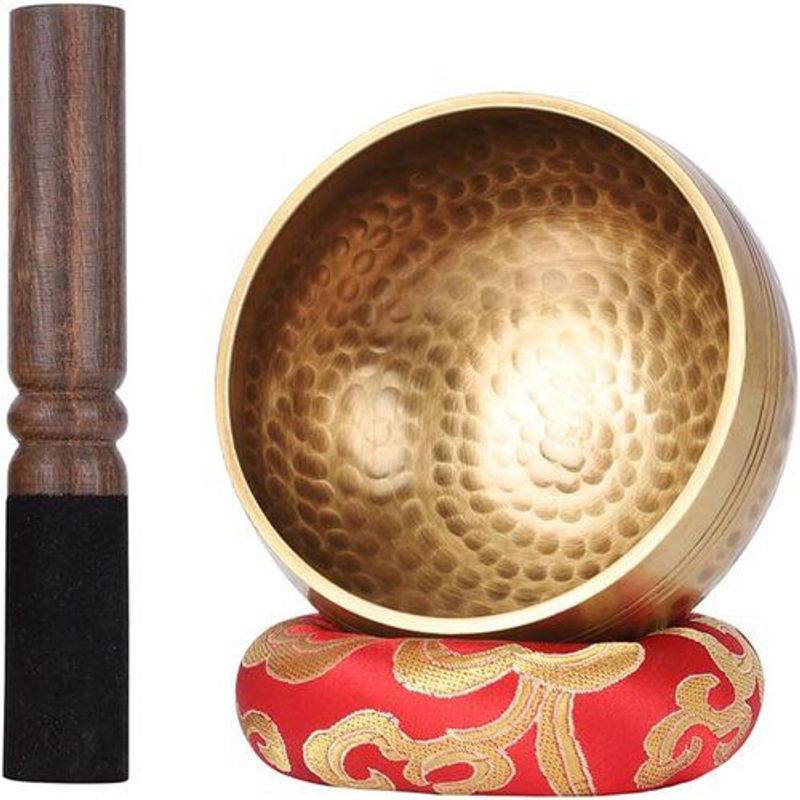GENERICO - Cuenco Tibetano Percusión Dorado 8.5 Cm
