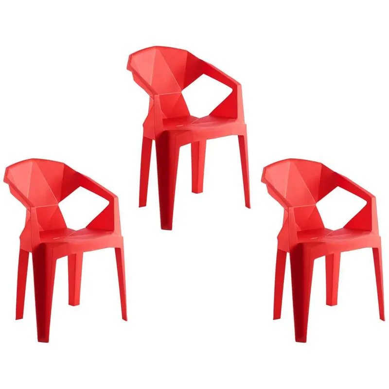 MOBLIHOUSE - Silla Diamante Moblihouse Pp Industrial (3 Sillas)