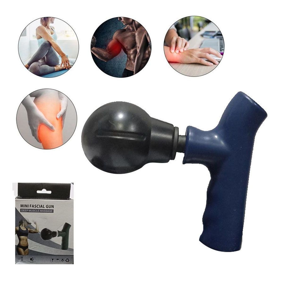 GENERICO - Mini Masajeador Muscular Tipo Pistola Masaje Inalámbrico