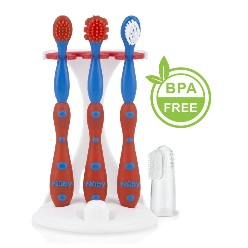 NUBY - Set x4 Cepillos De Dientes Nuby Para Bebe