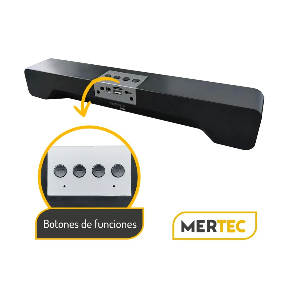 MERTEC - Barra De Sonido Mertec USB Y Micro SD Recargable