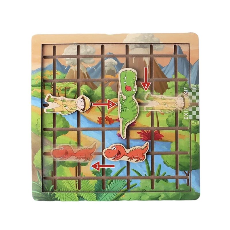 GENERICO - Juego de Mesa De Dinosaurios Madera Montessori