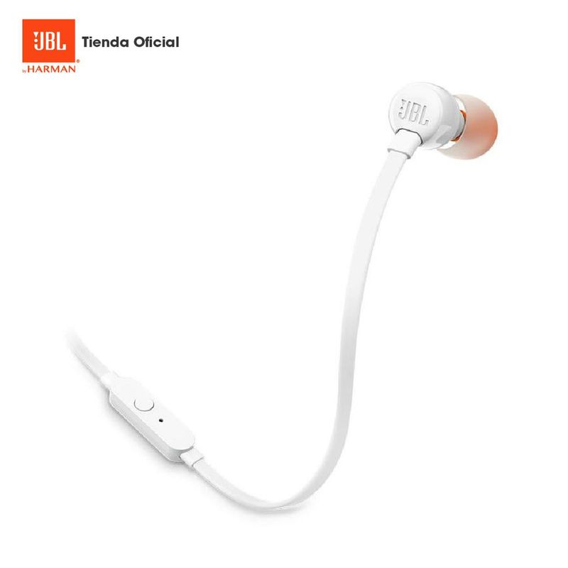 JBL - Audífonos JBL T110 In-Ear Blanco