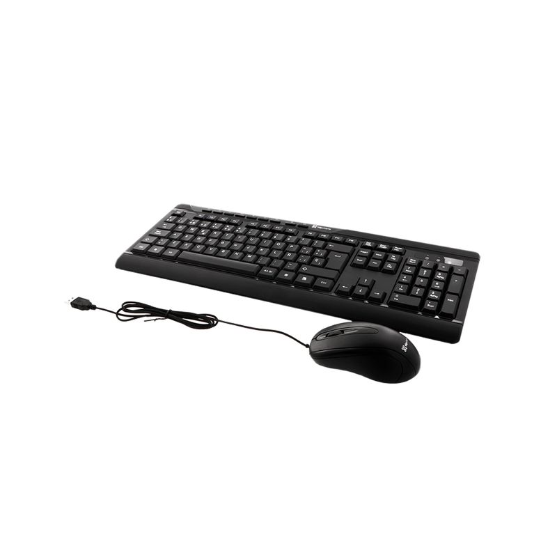 KLIP XTREME - Combo Teclado+Mouse c/Cable USB KlipXtreme KCK-251S Negro