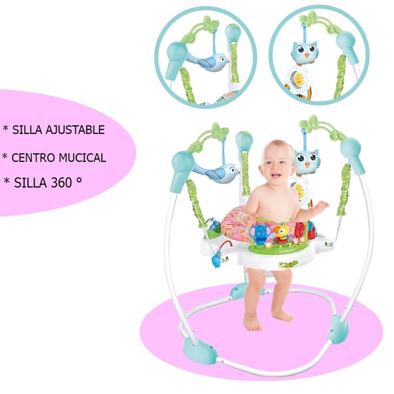 GENERICO - Baby Jumper Saltarín Para Bebe Musical Actividades ROSADO