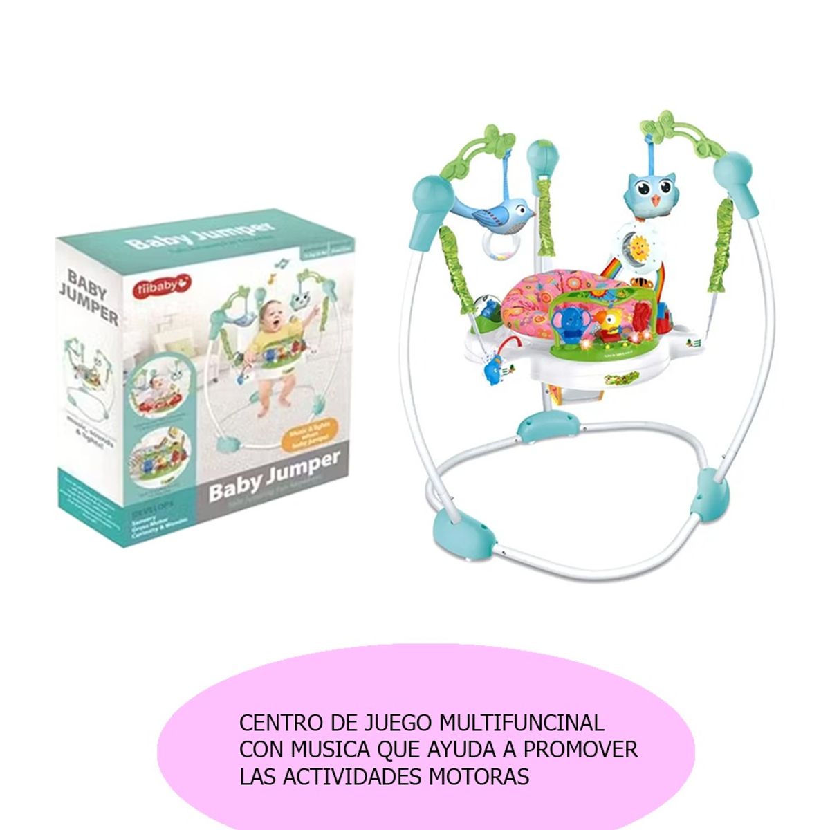 LANZURY IMPORTACIONES - Baby Jumper Saltarín Para Bebe Musical Actividades ROSADO