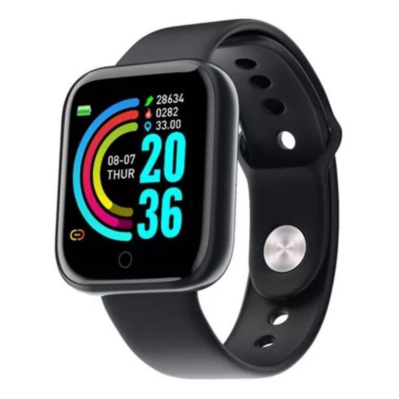 GENERICO - Reloj Inteligente Smartwatch Y68 Negro Bluetooth