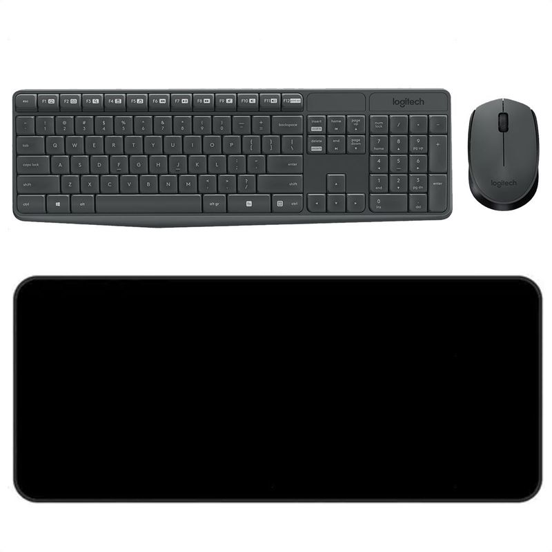 LOGITECH - Combo Inalámbrico Logitech Mk235 + Alfombrilla Xl 80x30cm