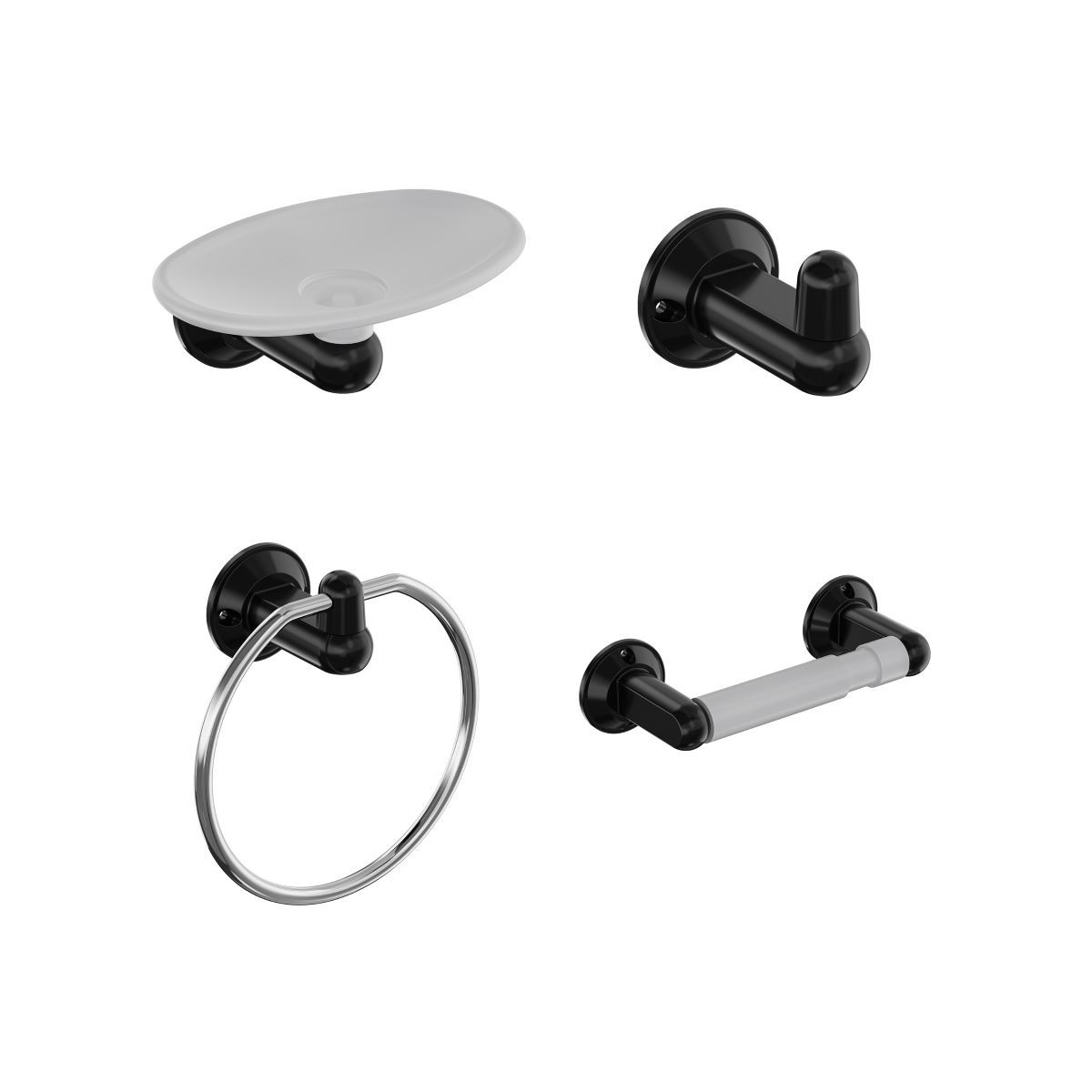 GRIVAL - Kit GRIVAL por 4 Accesorios Nilo negro