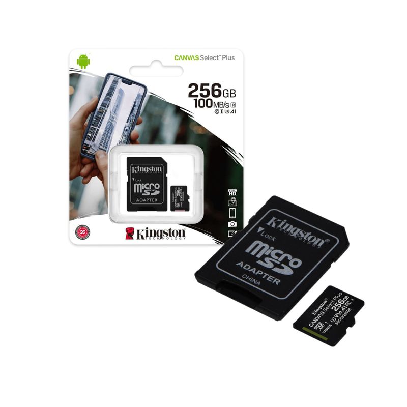KINGSTON - Memoria Micro SD Kingstong 256GB  100MB/S