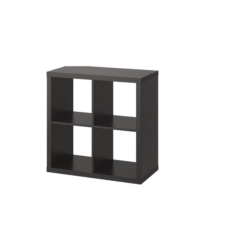 JKASSEM - Estantería negro con café 77x77 cm Kallax