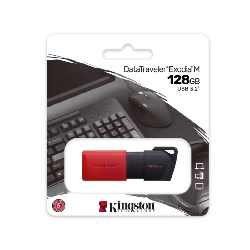 KINGSTON - Memoria USB Kingstong 128GB DATATRAVELER EXODIA M 32gen 100MBS