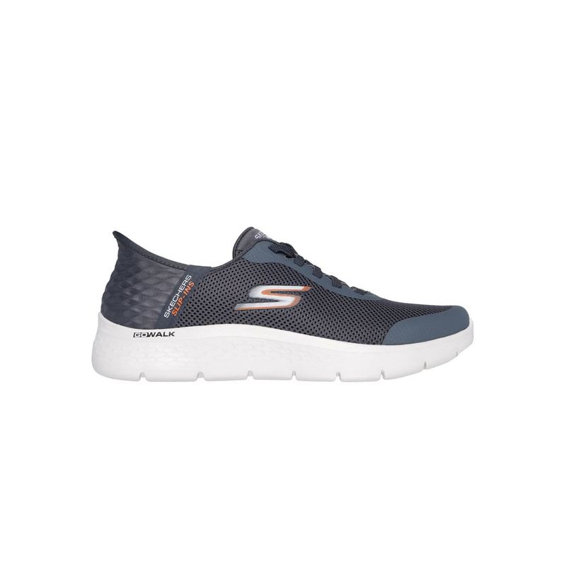 SKECHERS - Tenis Hombre Skechers Slip Ins Go Walk Flex - Gris-Blanco