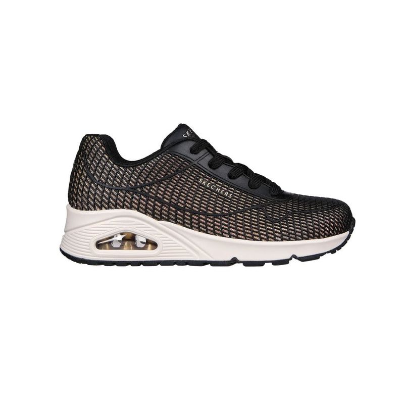 SKECHERS - Tenis Mujer Skechers Uno Shine - Negro-Dorado