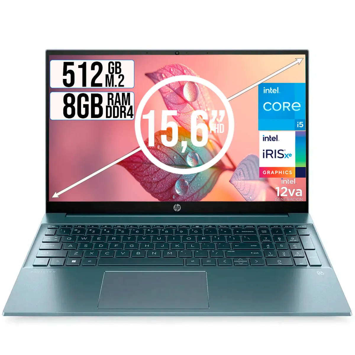 HP - HP PAVILION INTEL CORE I5-1235U SSD 512GB RAM 8GB LED 15,6 FULL HD