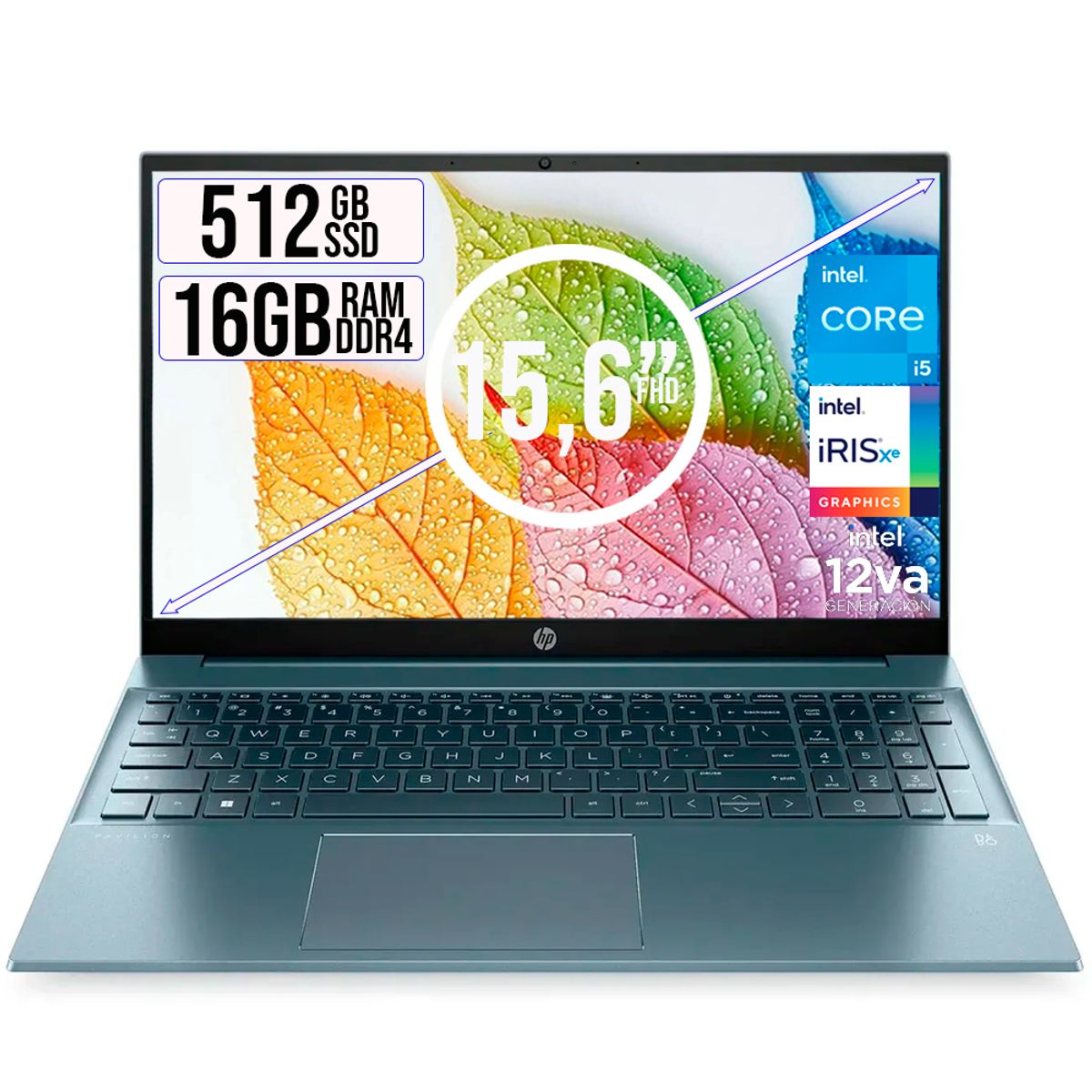 HP - HP PAVILION INTEL CORE I5-1235U SSD 512GB RAM 16GB LED 15,6 FULL HD