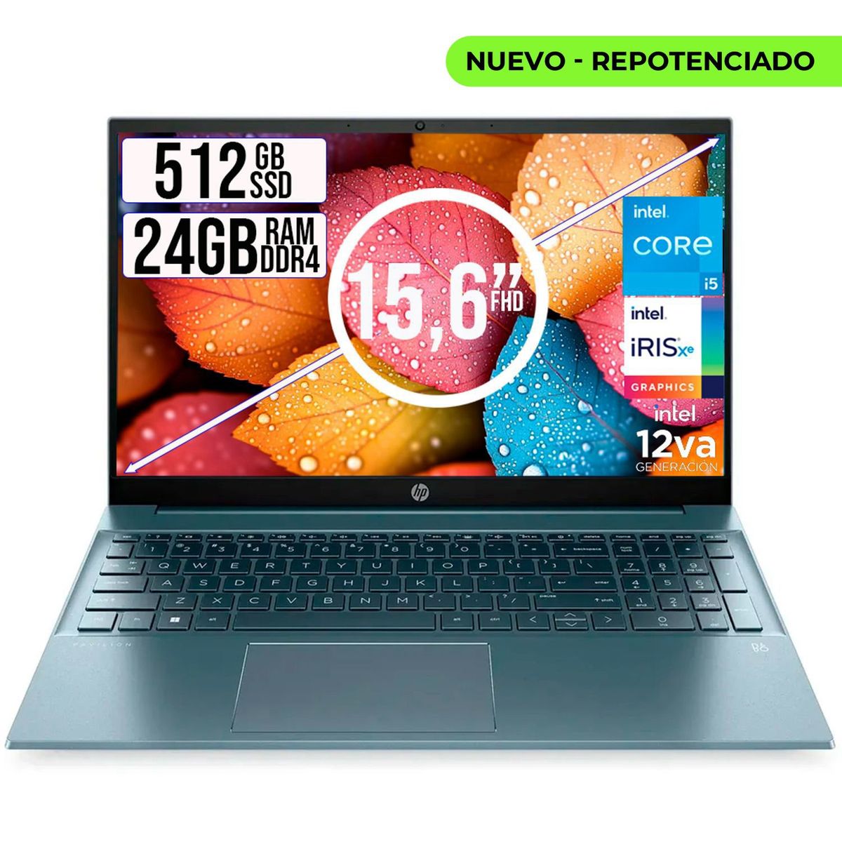 HP - HP PAVILION INTEL CORE I5-1235U SSD 512GB RAM 24GB LED 15,6 FULL HD