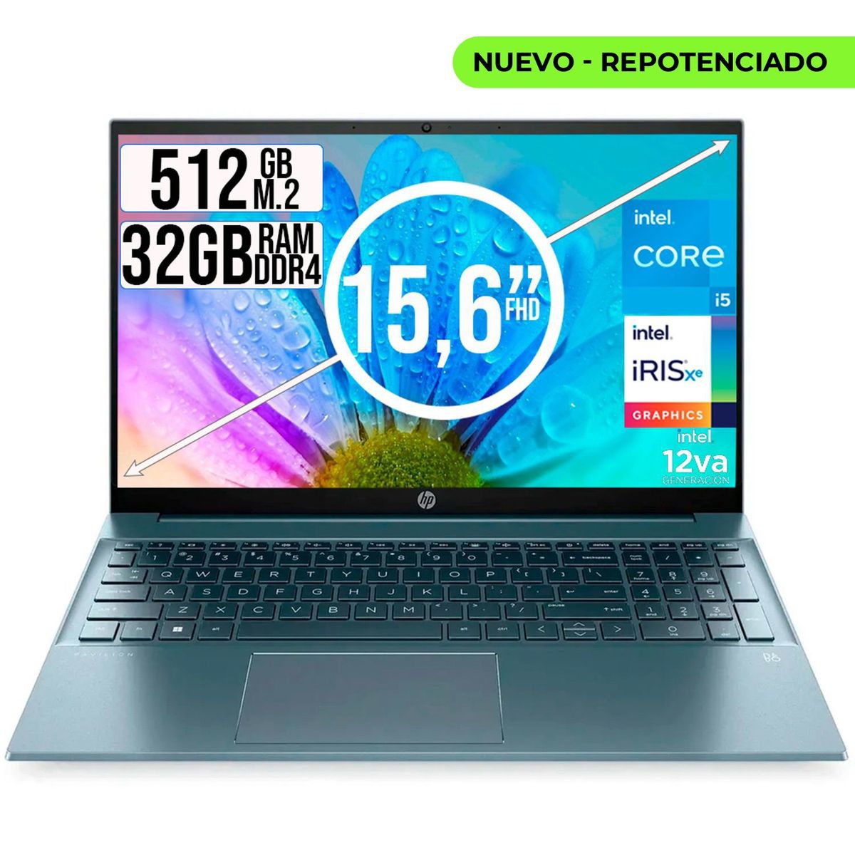 HP - HP PAVILION INTEL CORE I5-1235U SSD 512GB RAM 32GB LED 15,6 FULL HD