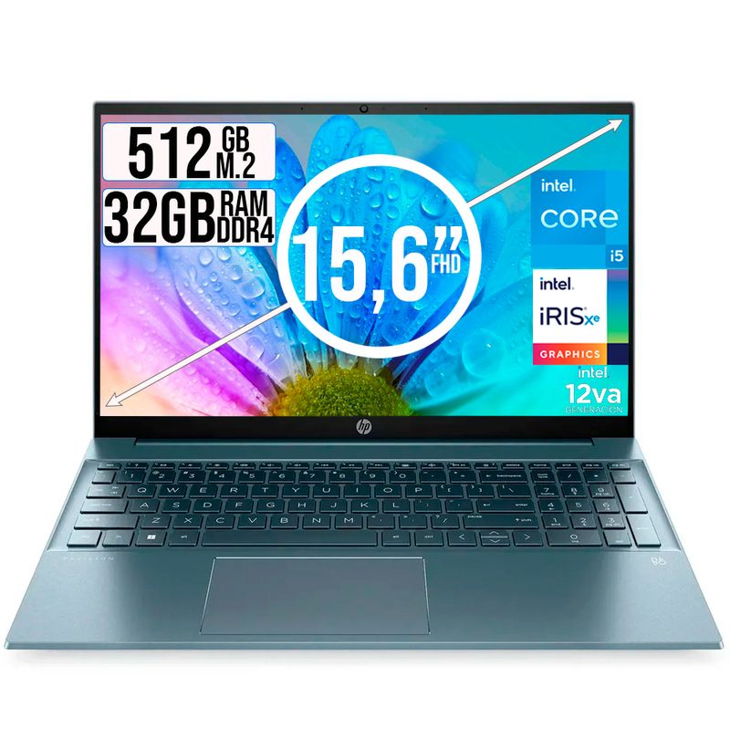 HP - HP PAVILION INTEL CORE I5-1235U SSD 512GB RAM 32GB LED 15,6 FULL HD