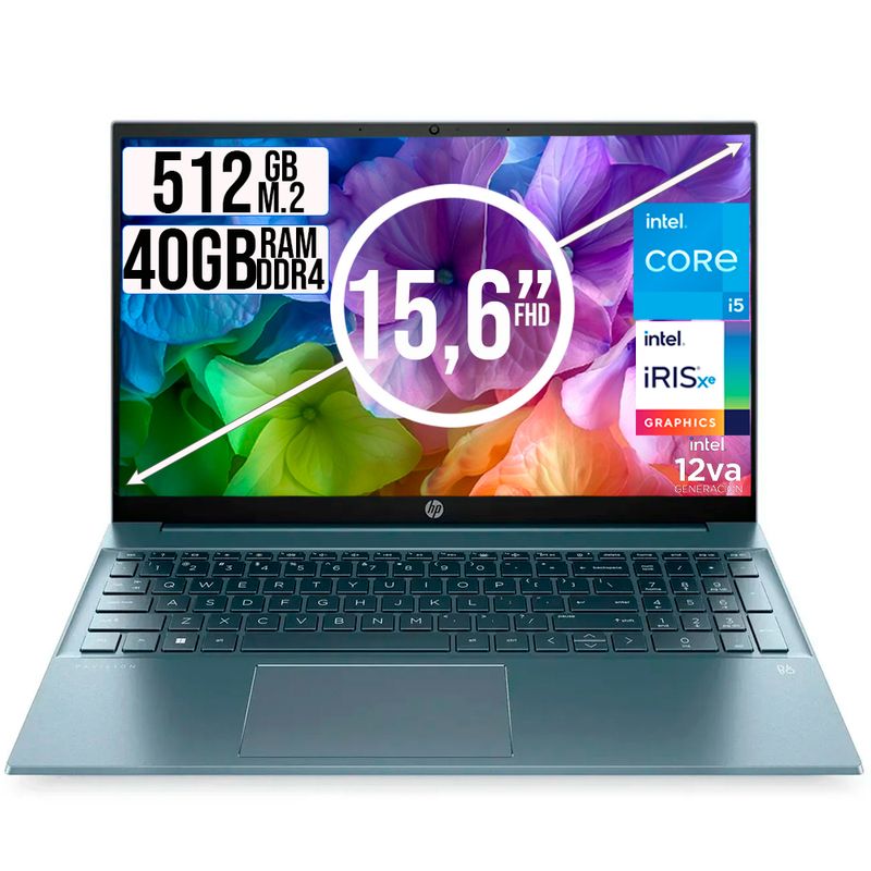 HP - HP PAVILION INTEL CORE I5-1235U SSD 512GB RAM 40GB LED 15,6 FULL HD