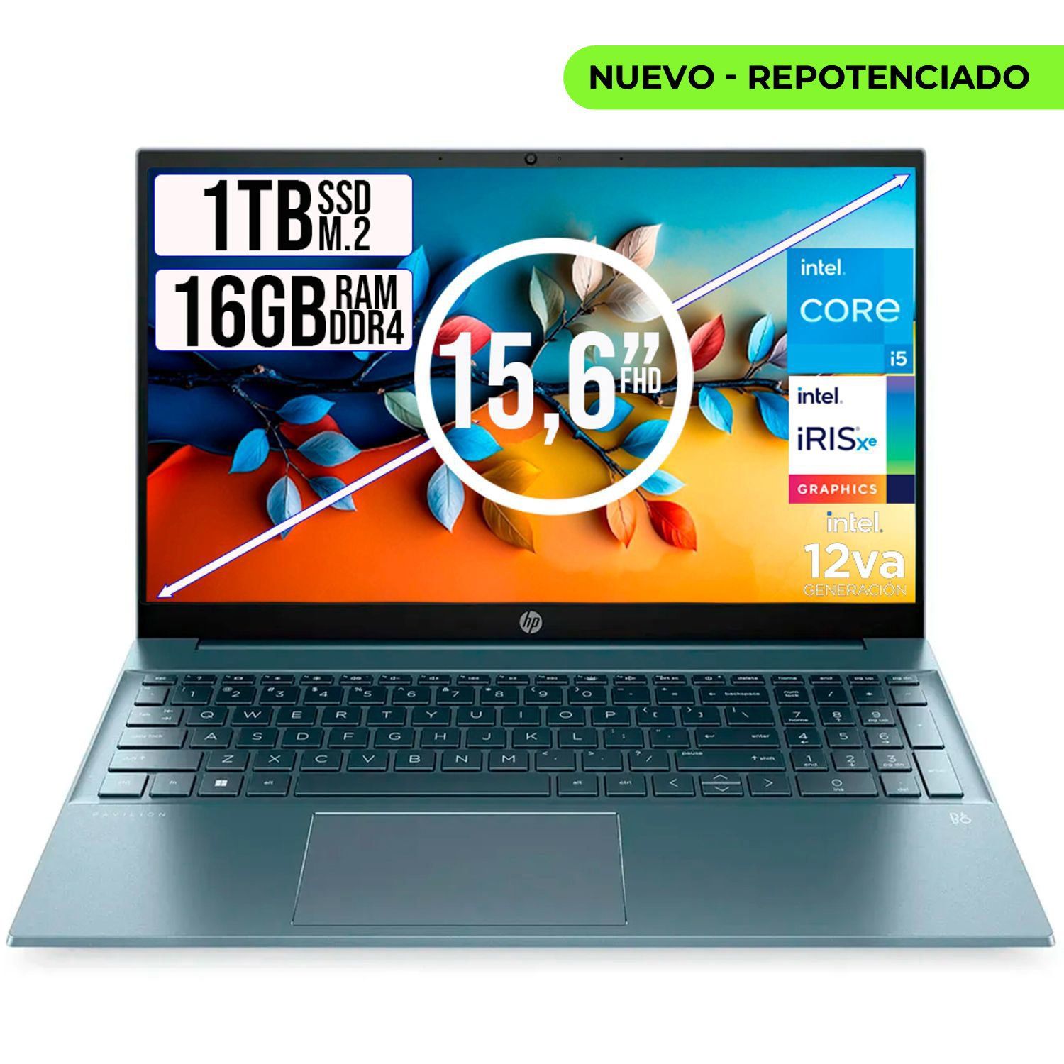 Portátil HP Pavilion Intel Core i5-1235U 16GB RAM 1TB SSD 156 FHD