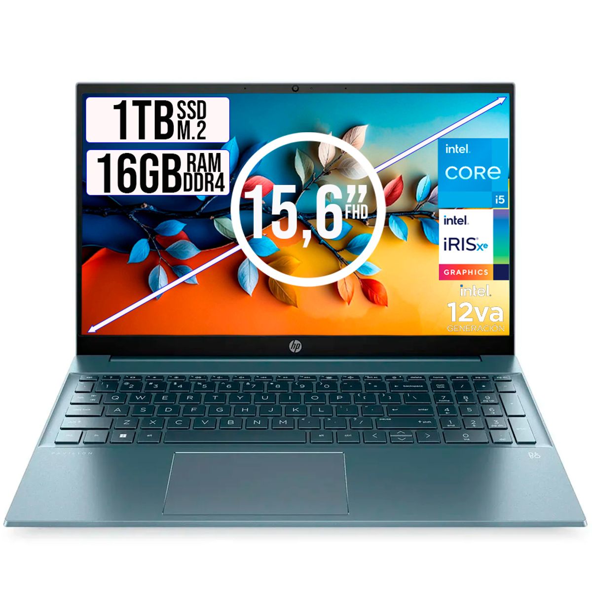HP - Portátil HP Pavilion Intel Core i5-1235U 16GB RAM 1TB SSD 156 FHD
