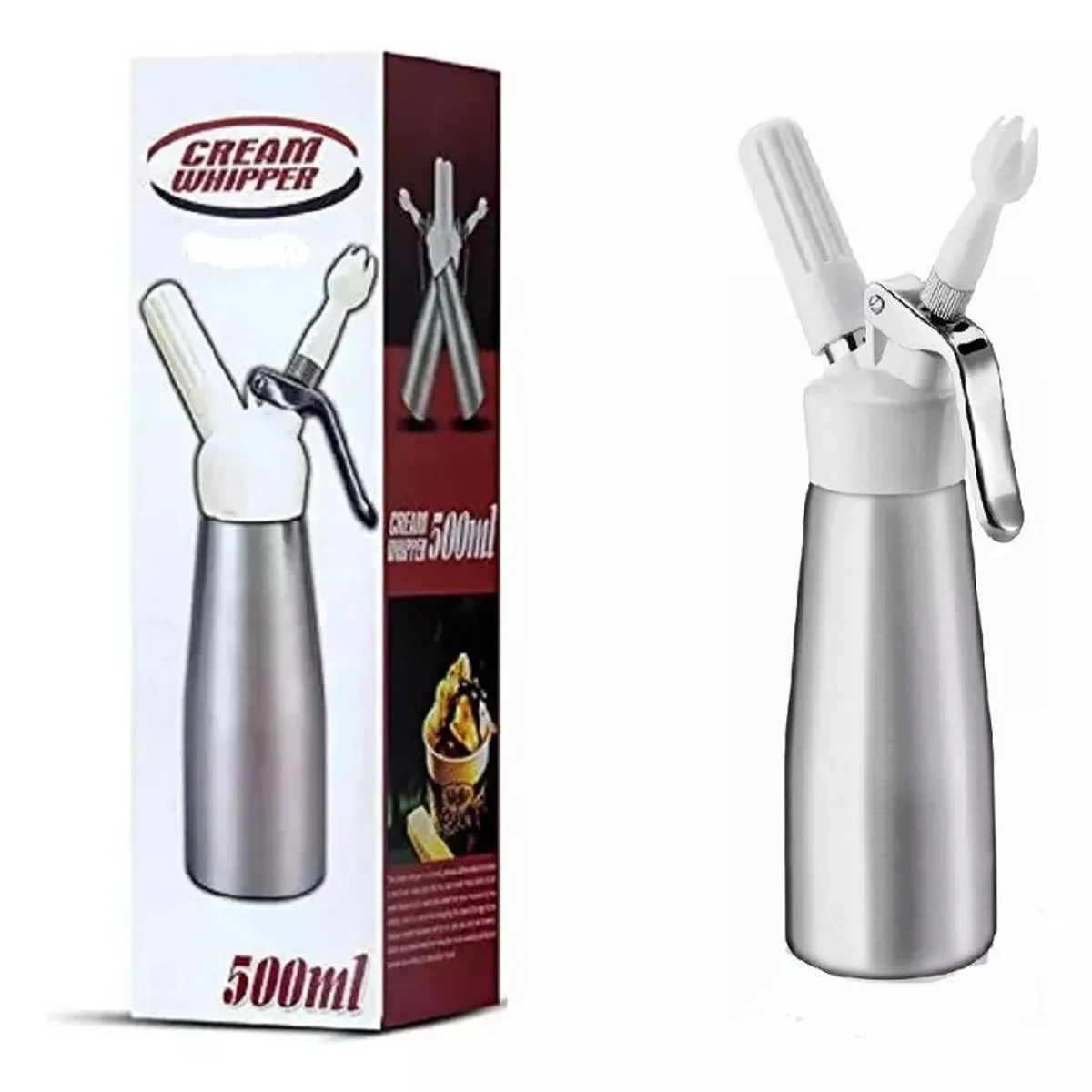 GENERICO - Chantillera Dispensador Crema Chantilly Acero Inoxidab 500ml