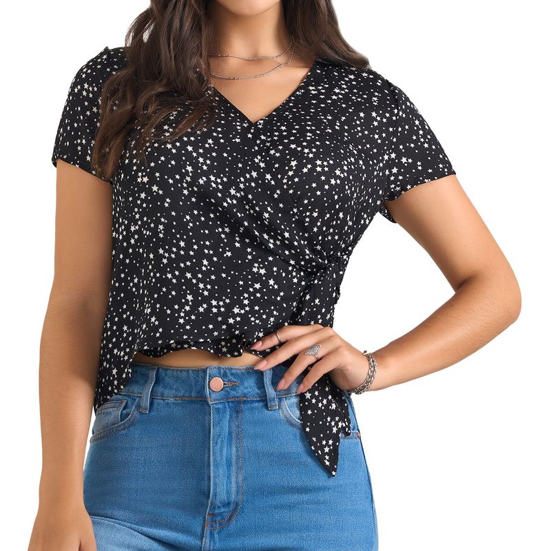 CROYDON - Blusa Aurora Negro para Mujer Croydon