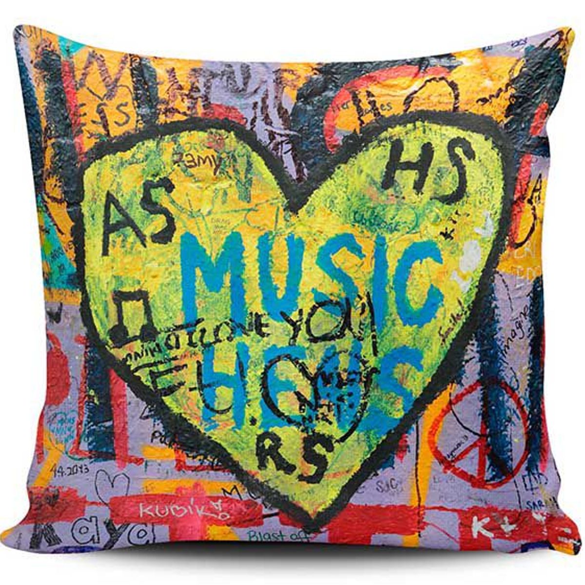 TAYRONA STORE - Funda Cojin Sin Relleno Corazón Música