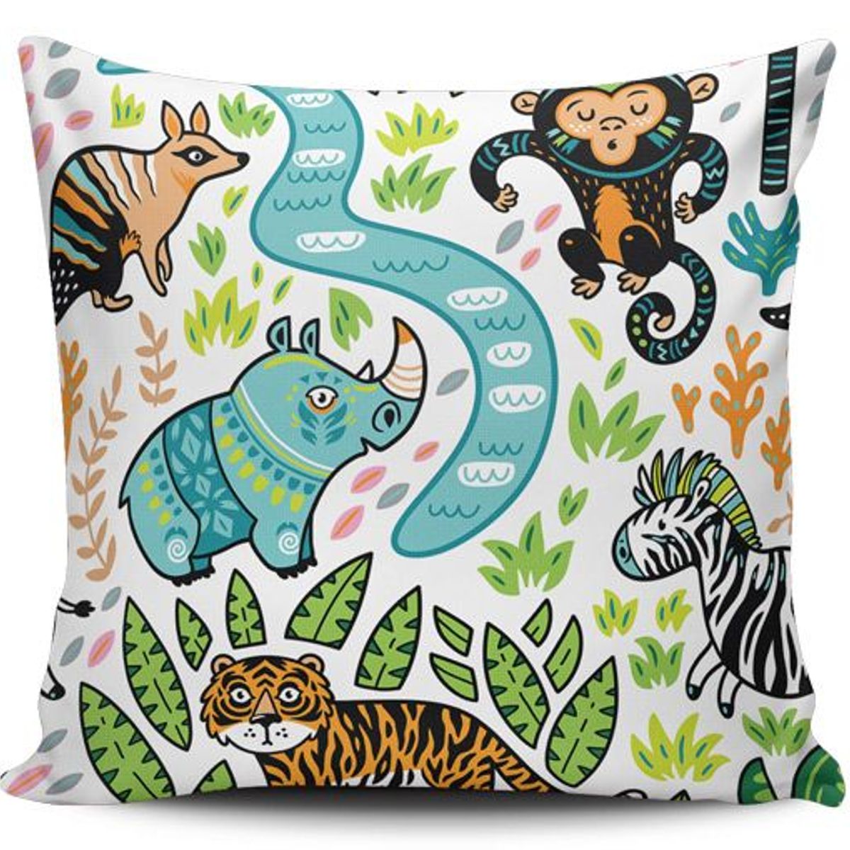 TAYRONA STORE - Funda Cojin Sin Relleno Animales De La Jungla 06.