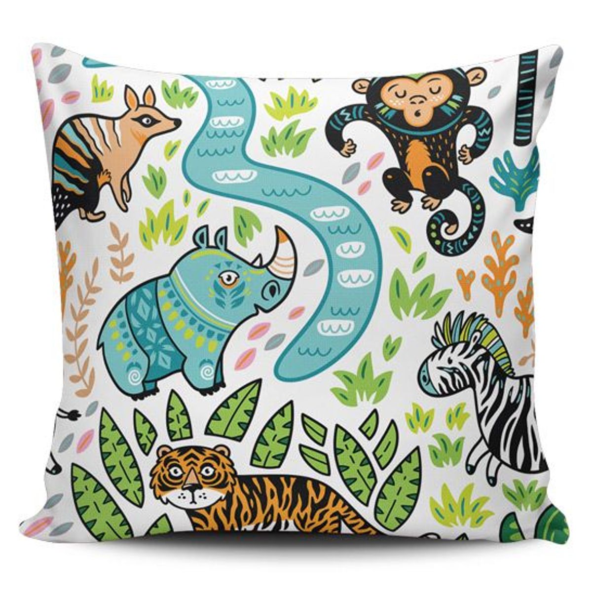 TAYRONA STORE - Funda Cojin Sin Relleno Animales De La Jungla 06.