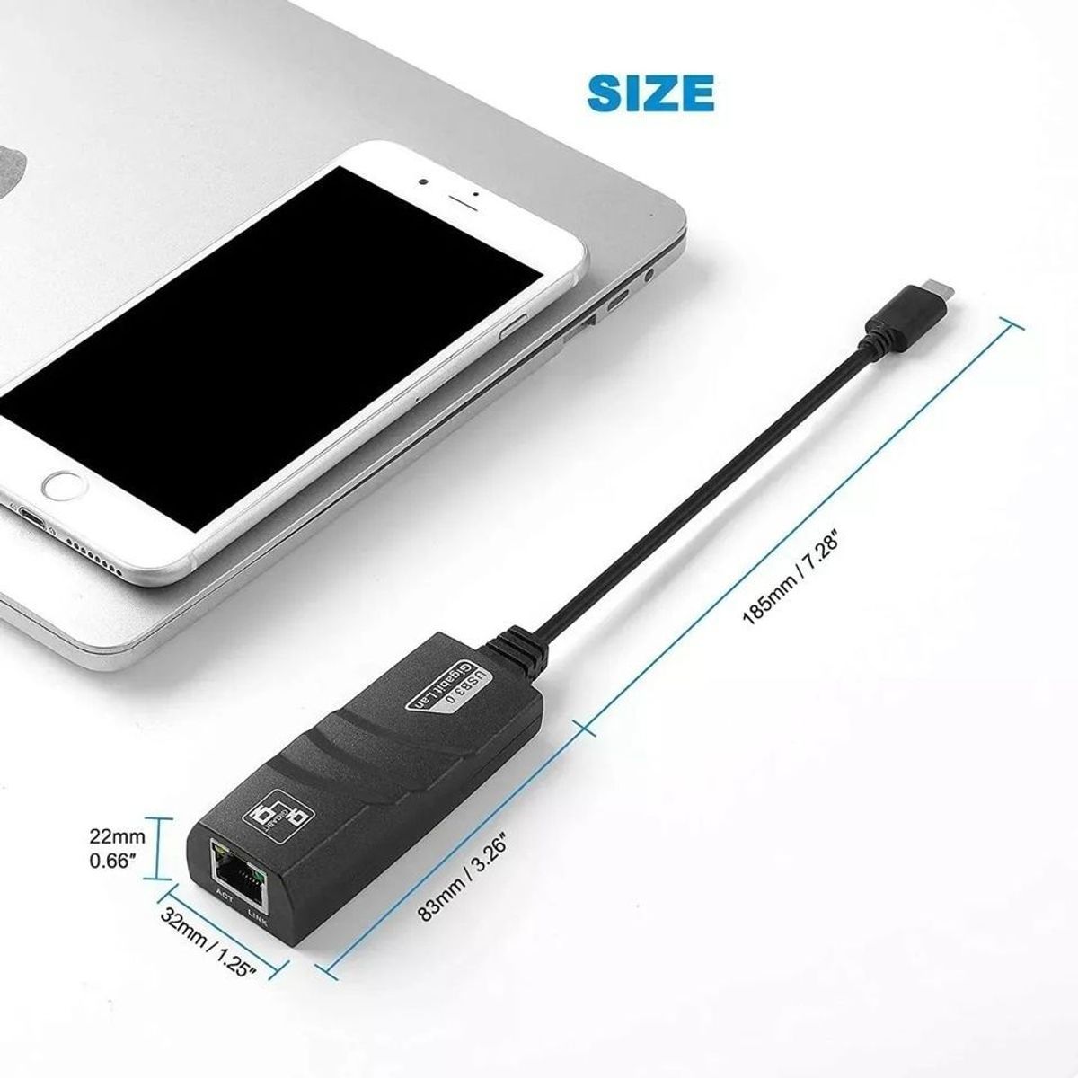 GENERICO - Adaptador De Red Usb Tipo C A Rj45 Ethernet Lan 10-100-1000mbps