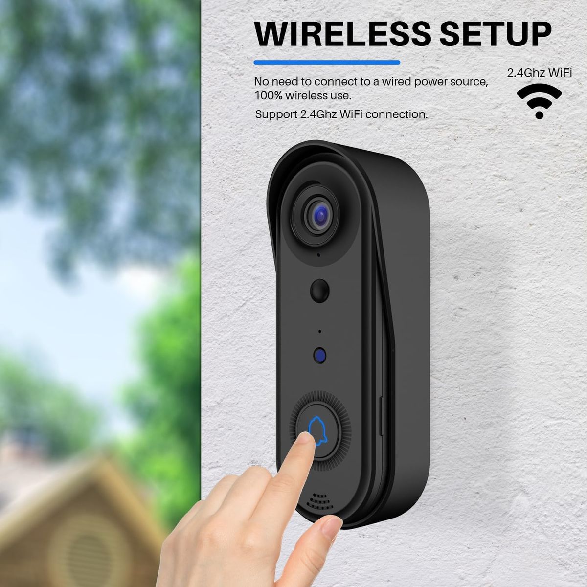 GENERICO - Timbre Inalámbrico Smart Con Cámara Wifi 1080P FHD Batería Recargable